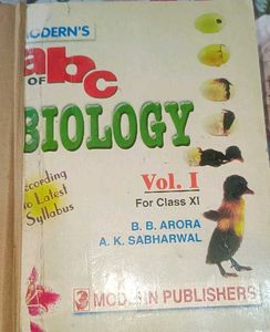 Textbook ABC of Biology Vol. I - Class XI