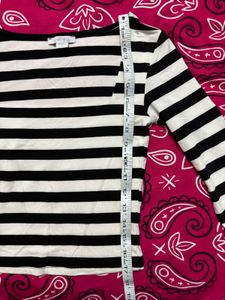 Black And White Striped Top