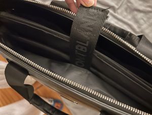 Montblanc Black Leather laptop bag