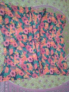 Vibrant Floral Print Kimono kaftan