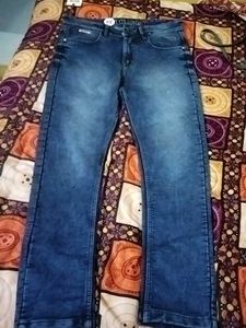 Men's Blue Washed Jeans