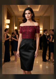 Elegant Off-Shoulder Sequin Lace Dress