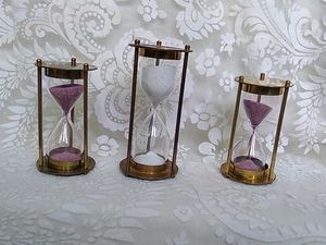 Set of 3 Vintage Hourglasses