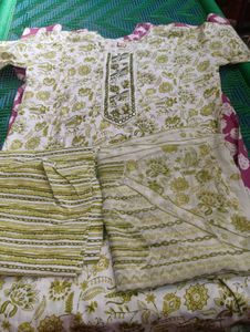 Beautiful Cotton Kurta Set with Dupatta
