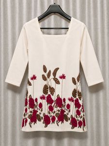 Ivory Floral Short Kurti