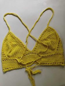 Crochet Bikini Top - Yellow