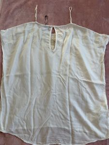 mango White Lace Detail top