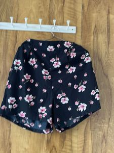 Floral Print Crop Top &amp; Shorts Set