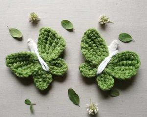 Handmade Crochet Butterfly Clips