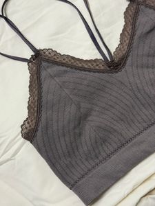 Lace Trim Bralette Top (free size)