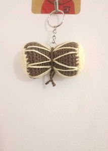Handmade Crochet Damru Keychain