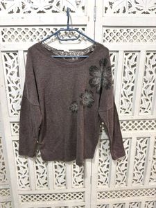 Sparkling Flower Detail Top