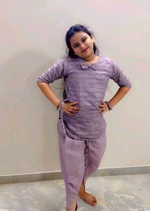 Elegant Purple Kurta Set