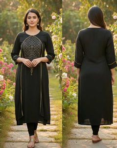 Elegant Black Kurti ✨🖤