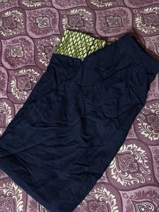 Navy Blue Star Print Kurta Set