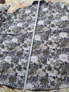 Floral Print Men's Button-Down Shirt