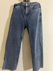 High-Waisted Slit Jeans