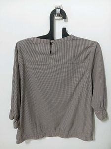 Chic Patterned 3/4 Sleeve Top