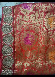 Vibrant Red Saree