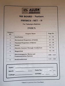 Maharashtra Board Physics Nurture Course Module 02