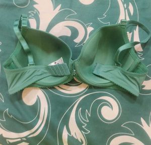 Teal Padded Bra with Lace Detail