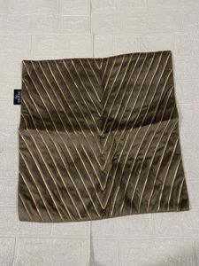Velvet Cushion Cover with Gold Stripes