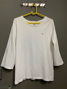 Unisex Allen Solly White T-shirt