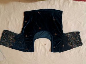 Embellished Velvet Blouse
