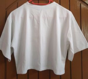 Anime Printed Oversized Crop Tshirt