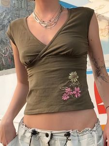 Olive Green Vintage Top