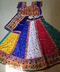 Multicolor Embroidered Lehenga Choli Set