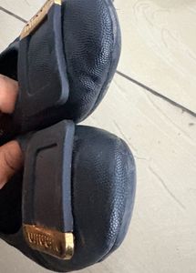 Stylish Black Ballet Flats with Gold Buckle