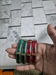 Stackable Red &amp; Green Bangles