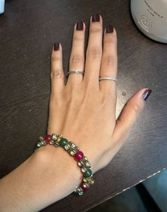 Vintage Holiday Red Green Wire Bracelet 2 in 1
