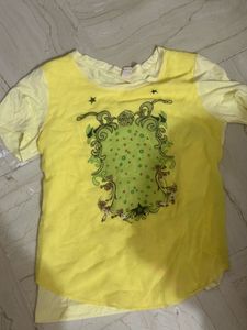 Yellow Graphic Print T-Shirt