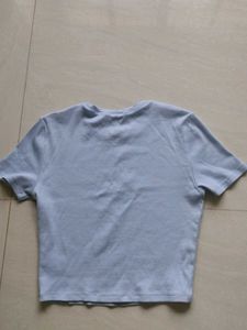 Light Blue Basic Crop Top
