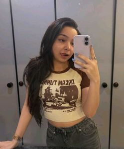 combo of 4 Cute Graphic Crop Tops