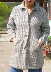 Houndstooth Patterned Jacket