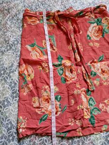 Floral Print Wrap Skirt