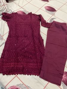 Elegant Maroon Kurta Set