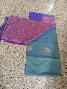Elegant Semi Silk Saree with Rich Border