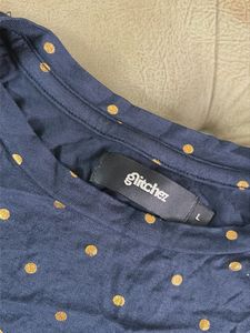 Navy Blue Polka Dot T-Shirt