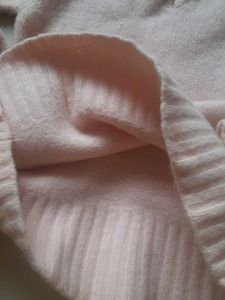 Pink Navy Sweater- 100% lambs wool