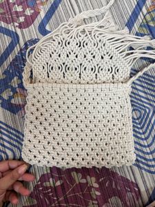 Macrame crossbody handmade bag