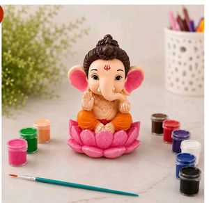 DIY Ganesha Idol with Paints