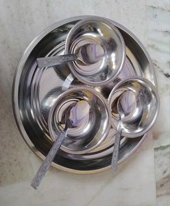9 Pc Stainless Steel Thali Set