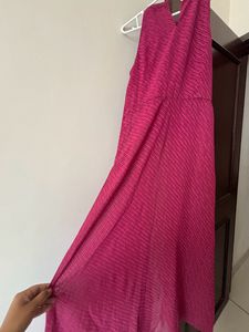 Long A-Line Sheer Party Wear Pink 🩷 Kurta