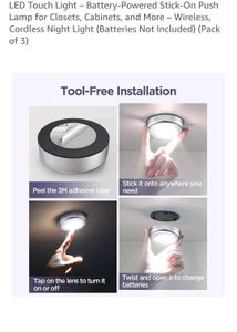 LED Puck Lights Set 💡🔋