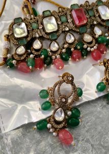 Stunningpolki Kundan Choker Necklace Set