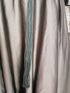 Napoleon Girls Olive Green Satin Shirt-Style Gown